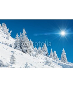 Lukas Gojda, Winter mountains panorama with ski slopes.