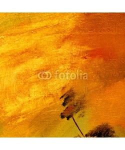 Mikhail Zahranichny, abstract landscape oil painting on canvas for interior, illustration