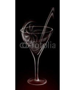 Tisi, Artistic Smoke Cocktail Glass on black