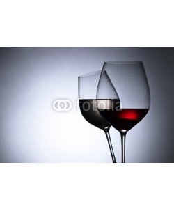 Igor Normann, glasses with red and white wine,free space for your text