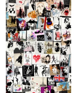 Yevhen, Fashion collage with freehand drawings