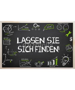 stockpics, SEO - Lassen Sie sich finden - Doodle-Konzept auf Kreidetafel