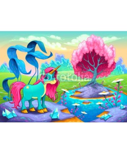 ddraw, Happy unicorn in a landscape of dreams