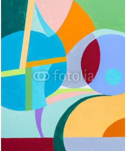 clivewa, An abstract painting on a circular motif.