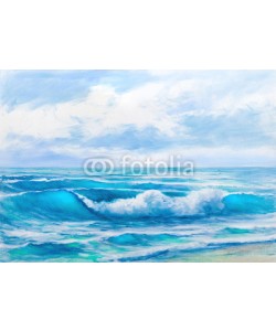serge-b, Oil  painting of the sea on canvas.Sketch.