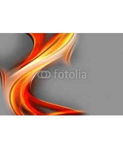 SidorArt, Orange modern bright waves art background.