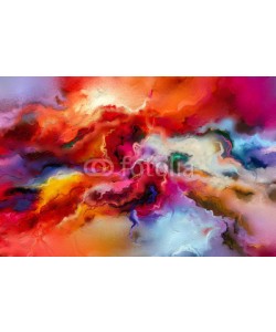 nongkran_ch, Abstract colorful oil painting on canvas texture. Hand drawn brush stroke, oil color paintings background. Modern art oil paintings with yellow, red color. Abstract contemporary art for background