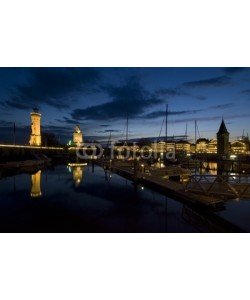 Andrzej Gryczkowski, Hafen in Lindau bei Nacht