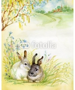 Nadiia Starovoitova, Watercolor Illustration: Rabbits