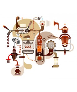 dan8, Coffee Factory - vector illustration