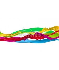 Jag_cz, Colored paint splashes isolated on white background