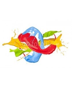 Jag_cz, Colored paint splash isolated on white background