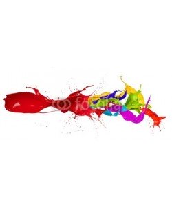 Jag_cz, Colored paint splashes isolated on white background