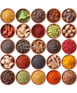 andriigorulko, collection of different spices and herbs isolated on white