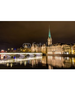 Leonid Andronov, Old town of Zurich at night - Switzerland