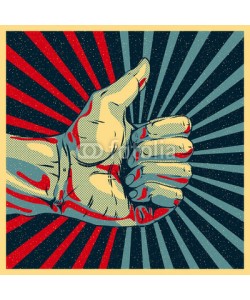 Ivan Kopylov, Hand showing thumbs up, vector Eps10 illustration.