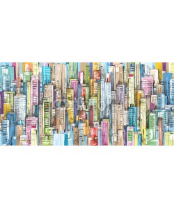 dahabians, Cityscape. Hand drawn vector