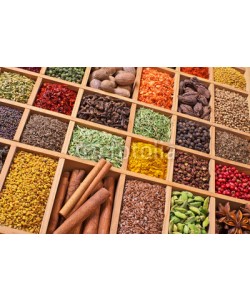 andriigorulko, wooden box with spices and herbs