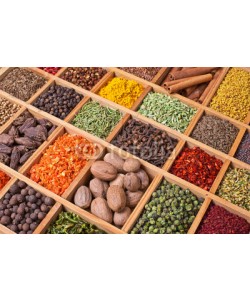 andriigorulko, wooden box with spices and herbs