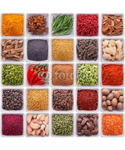 andriigorulko, collection of spices and herbs in ceramic bowls