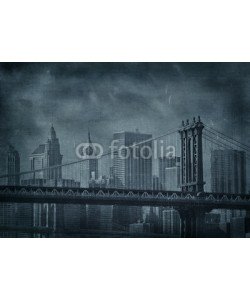 javarman, vintage grunge image of new york city