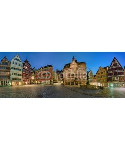 Blickfang, Tübingen Marktplatz Rathaus beleuchtet Panorama