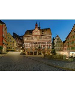 Blickfang, Tübingen Marktplatz Rathaus beleuchtet