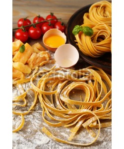 Africa Studio, Still life with raw homemade pasta and ingredients for pasta