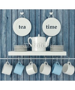 kosheen, Ceramic kitchenware on the shelf.