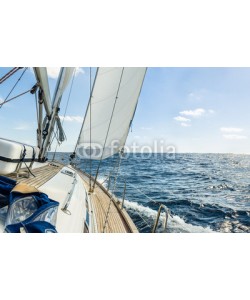 AlexanderNikiforov, Yacht sail in the Atlantic ocean at sunny day cruise