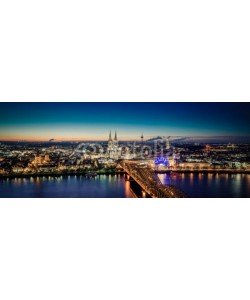 davis, Cologne Panorama at night
