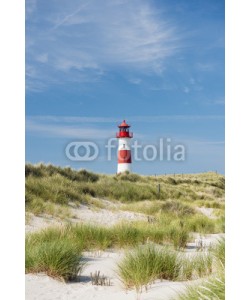 ryszard filipowicz, Lighthouse on dune. Focus on background with lighthouse.