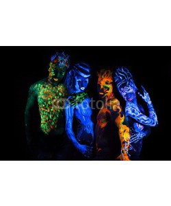 Andrey_Arkusha, Body art glowing in ultraviolet light