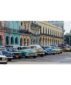 Frankix, Street scene with vintage car in Havana, Cuba.