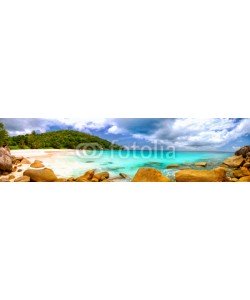 Oleksandr Dibrova, Anse Georgette beach panorama in Praslin Island, Seychelles