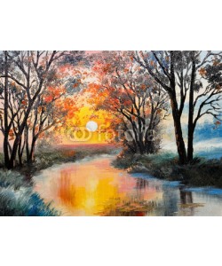 max5799, oil painting on canvas - the river