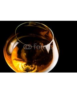 donfiore, snifter of brandy in elegant glass with space for text
