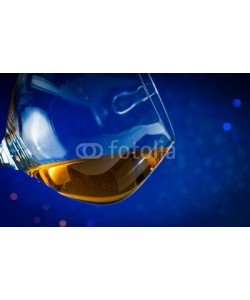donfiore, snifter of brandy in elegant glass with space for text