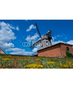 dina, historische Windmühle, Malchow, Mecklenburg Vorpommern, Germany