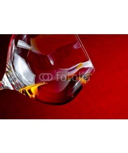 donfiore, snifter of brandy in elegant glass with space for text
