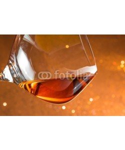 donfiore, snifter of brandy in elegant glass with space for text