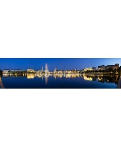 IndustryAndTravel, Hamburg Binnenalster At Night