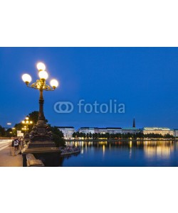 IndustryAndTravel, Hamburg Binnenalster At Night