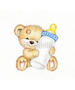 ciumac, Teddy bear with bottle of milk