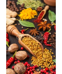 andriigorulko, still life with different spices and herbs