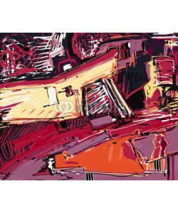 Kara-Kotsya, original illustration of abstract art digital painting