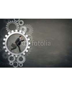 Coloures-pic, Businessman running in Wheel