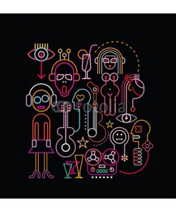 dan8, Neon lights art composition