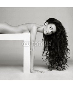 George Mayer, Elegant naked lady with long healthy hair