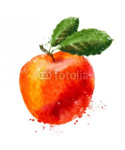 ~ Bitter ~, fruit vector logo design template. Peach or Apple icon.